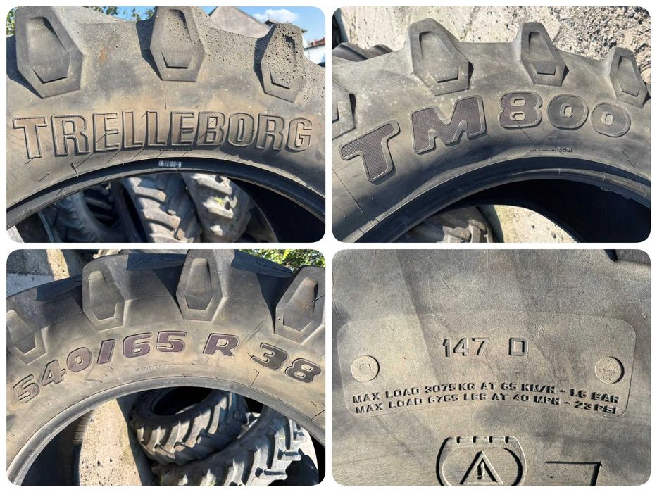 Opona Rolnicza 540/65R38 16.9R38 147D TRELLEBORG TM 800 CAŁA! (70%)