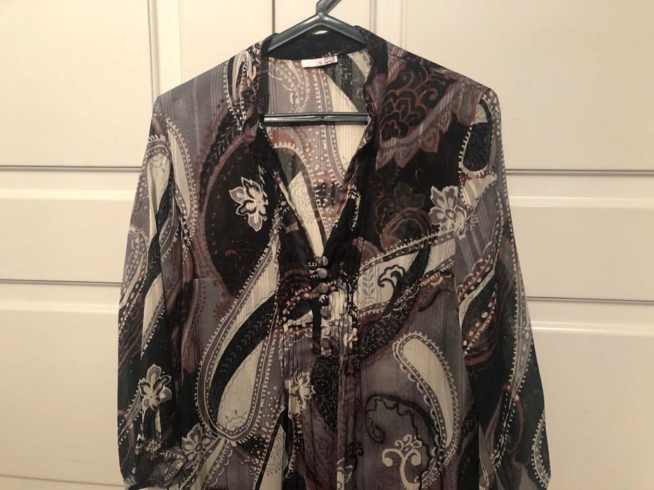 vestido estampado com cornucópias marca OXIGÉNIO   S