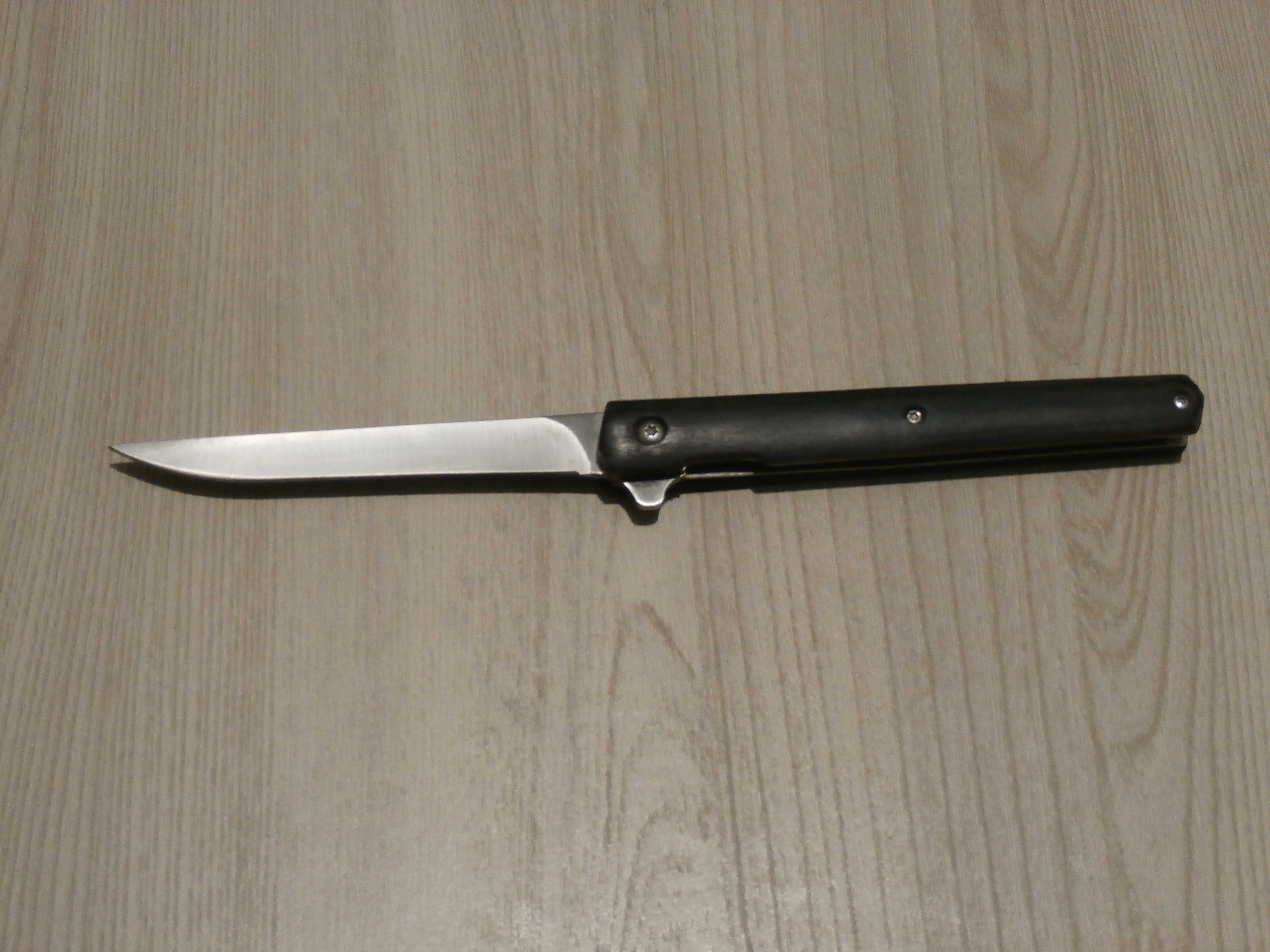 Складний викидний ніж M390 Stillato Flipper 21.5см з чехлом з екошкіри