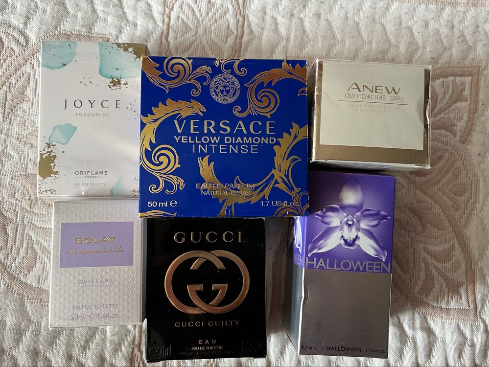 Парфюмы  Versace,Gucci.Oriflame.Крем Эйвон