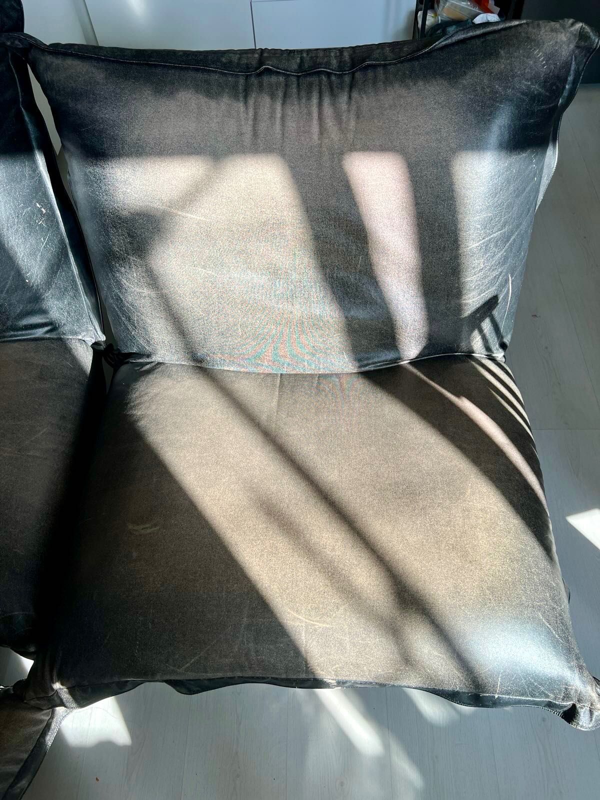 Komplet sofa i 2x fotele z ekoskóry