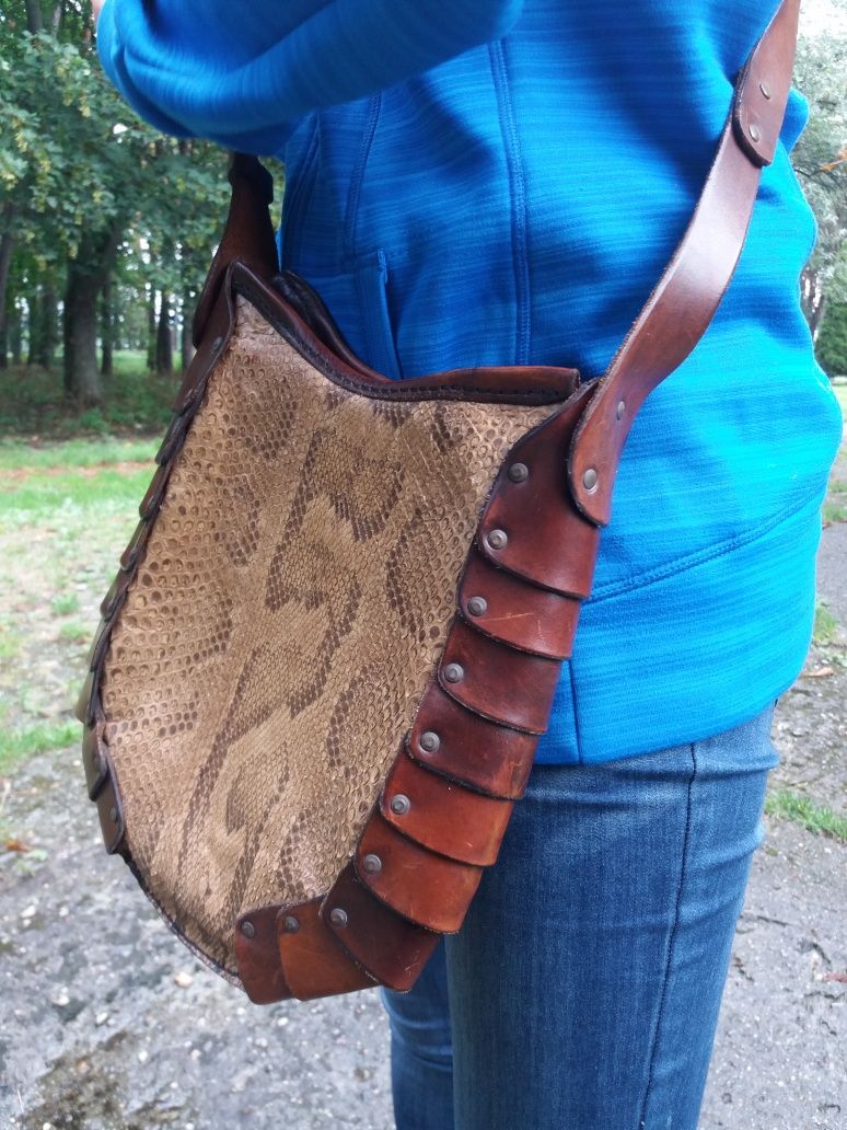 Mokasyny Antonella 39 torba snake skin hand made
