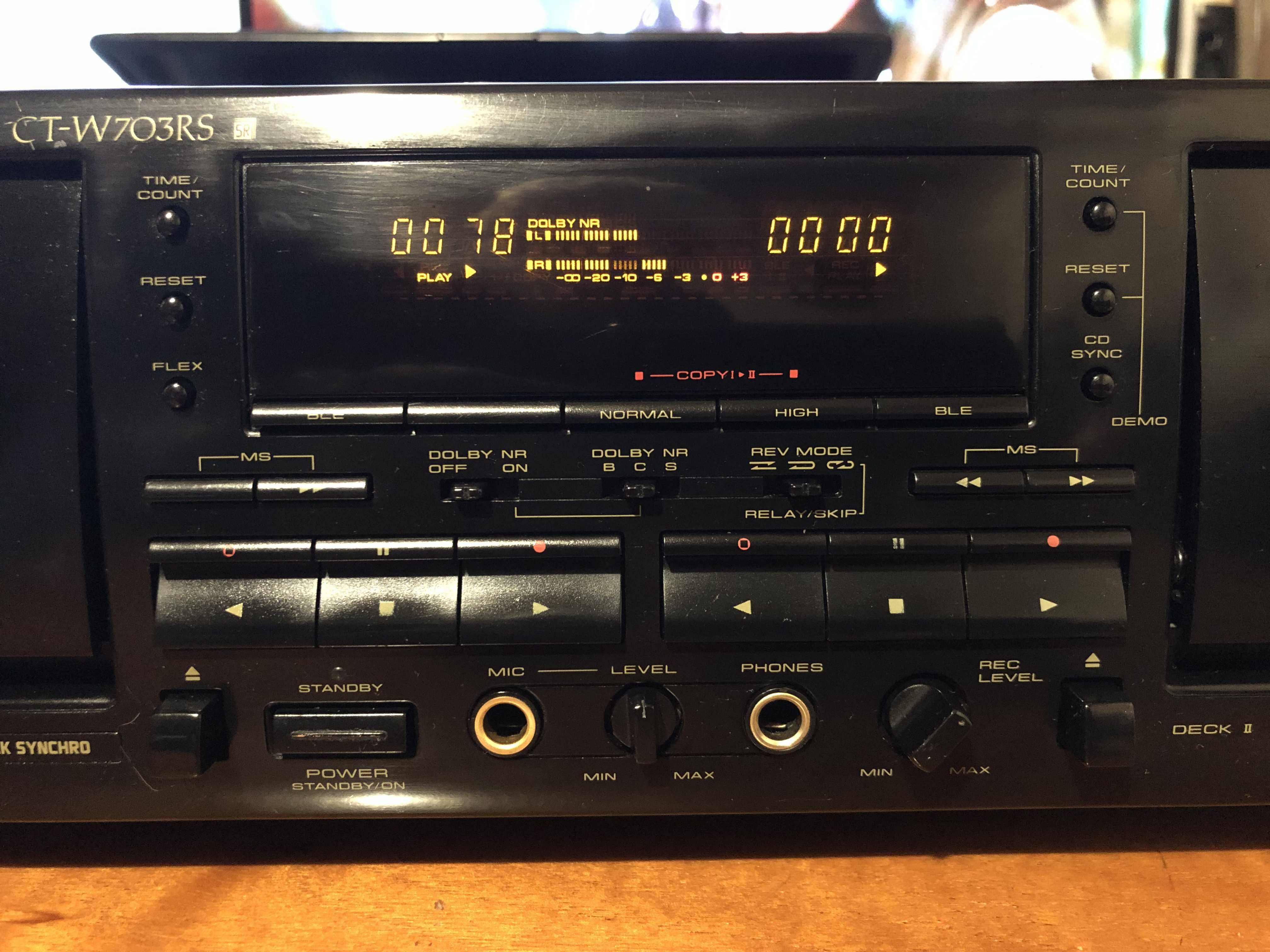 Подвійна касетна дека Pioneer CT-W 703RS Крутий функціонал, все працює