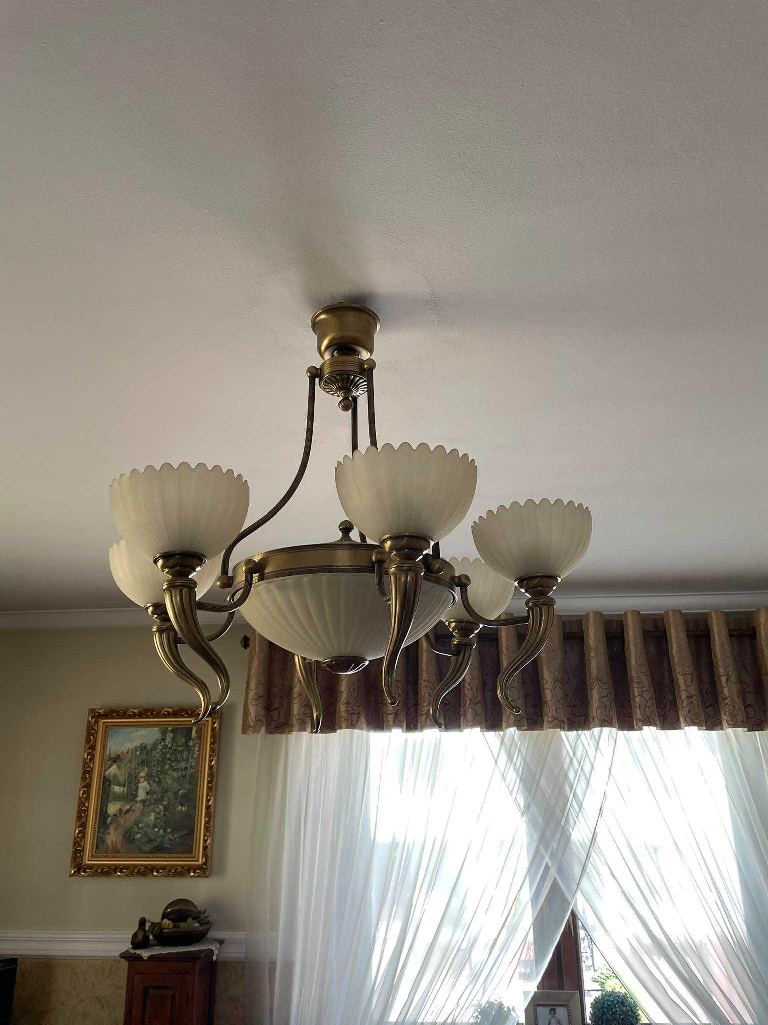 Stylowa lampa sufitowa i dwa kinkiety