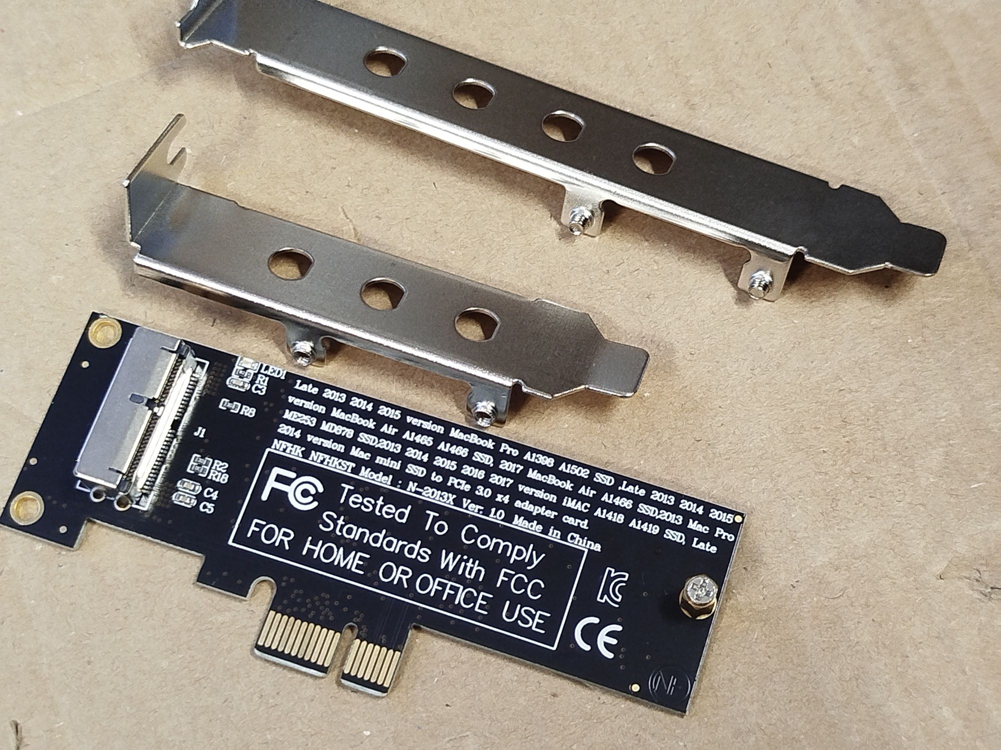 Adapter PCI-E do 12+16 pin SSD mac (V11)