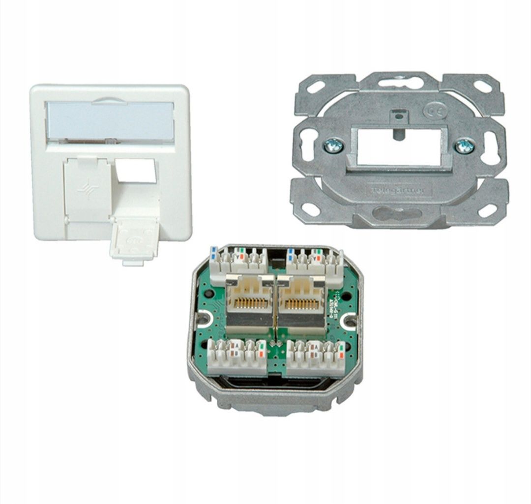 TELEGÄRTNER AMJ45 gniazdo podtynkowe/50 2x RJ-45 kat. 6A 4sztuki
