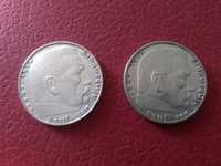 Dwie srebrne monety z Paulem von Hindenburgiem