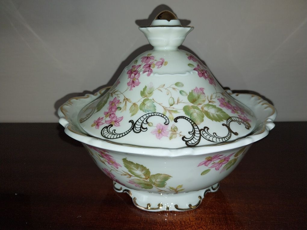 Mitterteich bomboniera cukiernica szkatuła porcelanowa złocenia