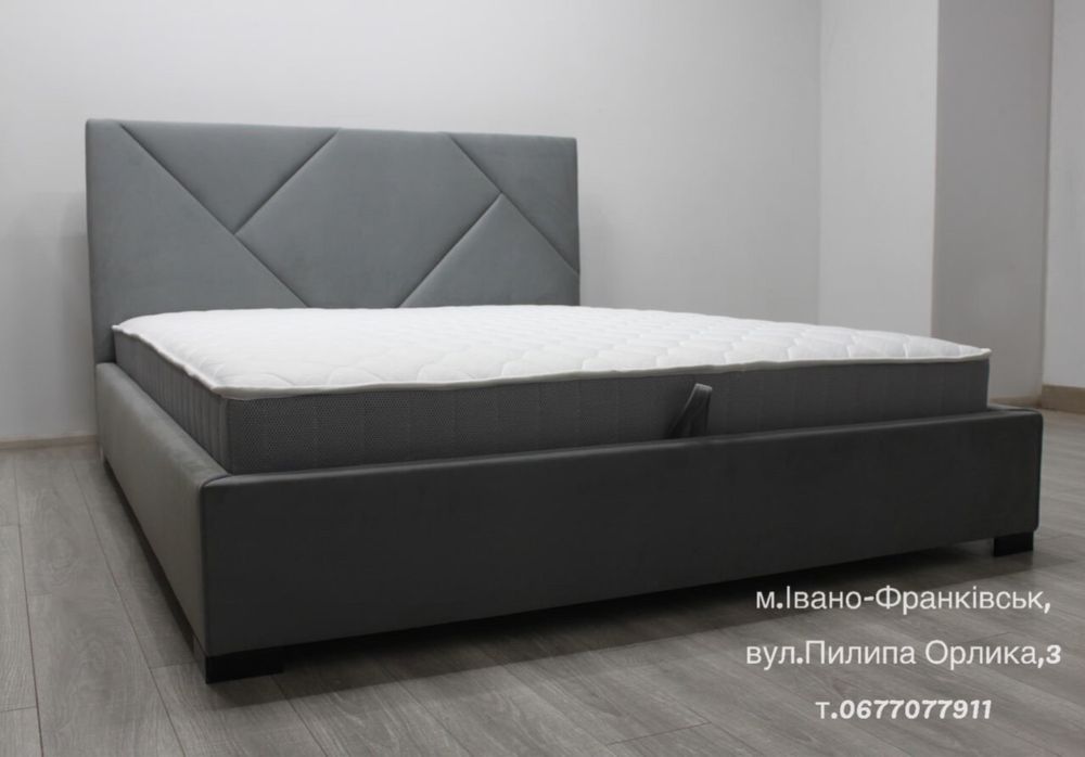 Ліжко 200х160 з матрацом та підйомним механізмом!