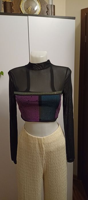 Bluzki przeźroczyste siateczkowe, rozm 38- 40 Missguided