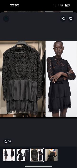 Нова святкова чорна сукня Zara, лімітована колекція, XS