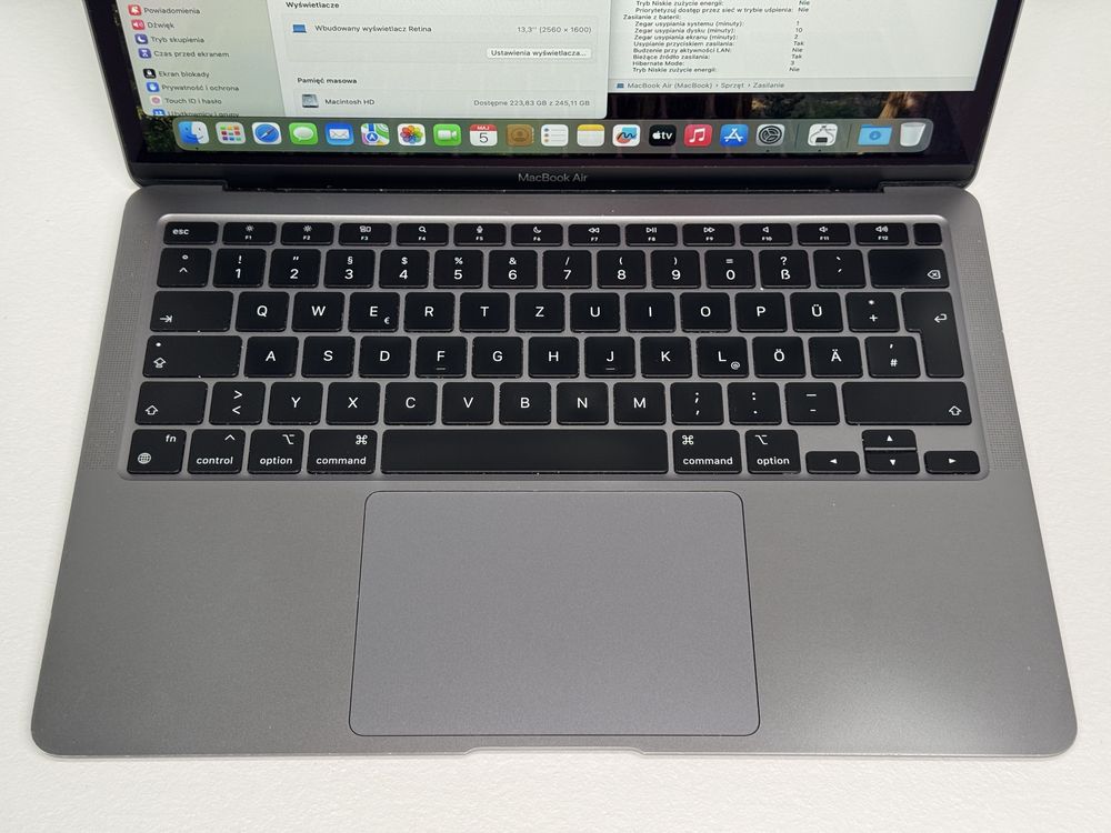 MacBook Air 13 (A2337) - Apple M1/8GB/256GB - faktura VAT 23%
