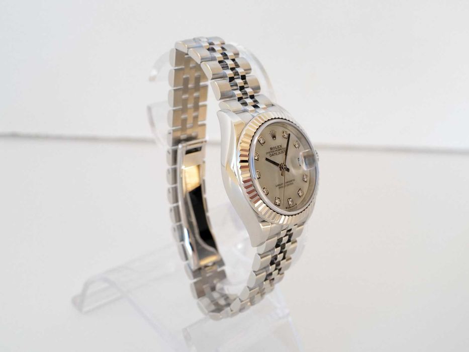 Rolex Lady-Datejust 28mm Jubilee Steel 18K White Gold MOP Diamond Dial