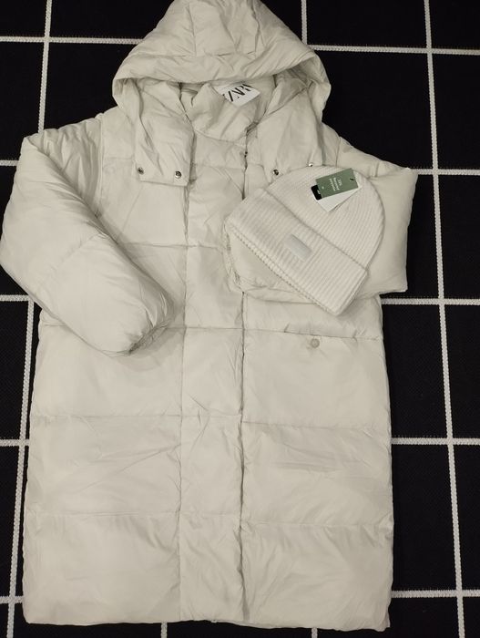 Пуховик  анорак Zara xs s m L нові  пух перо