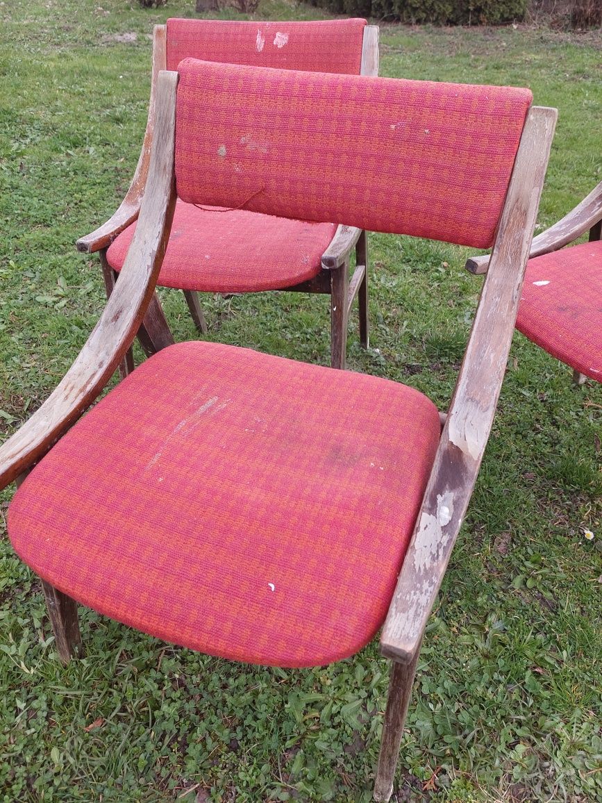 Krzesła skoczek Kędziorek PRL vintage