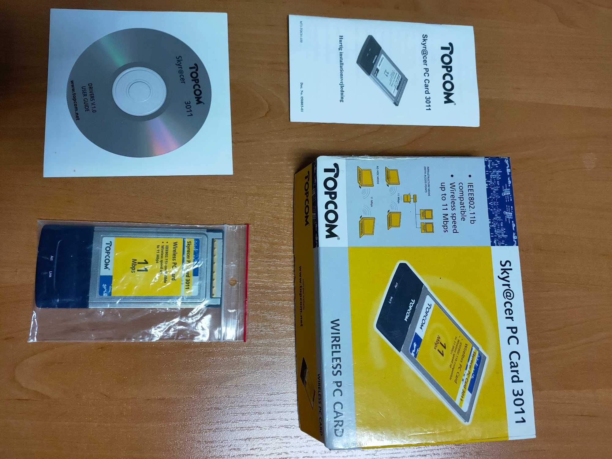 Topcom Skyracer PC Card 3011 PCMCIA-karta 11 Mbit met 128-bit wifi