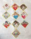 Cromos antigos de futebol.