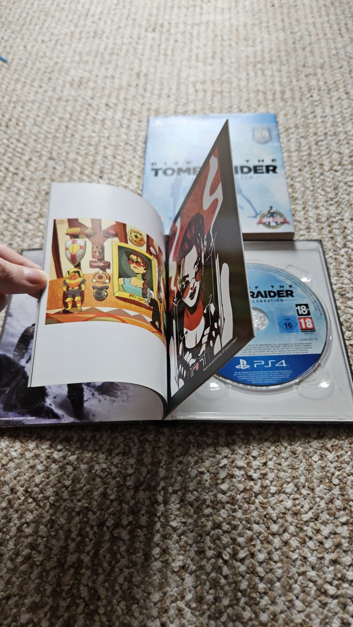Гра tomb raider PS4-PS5 в стилі артбуку.