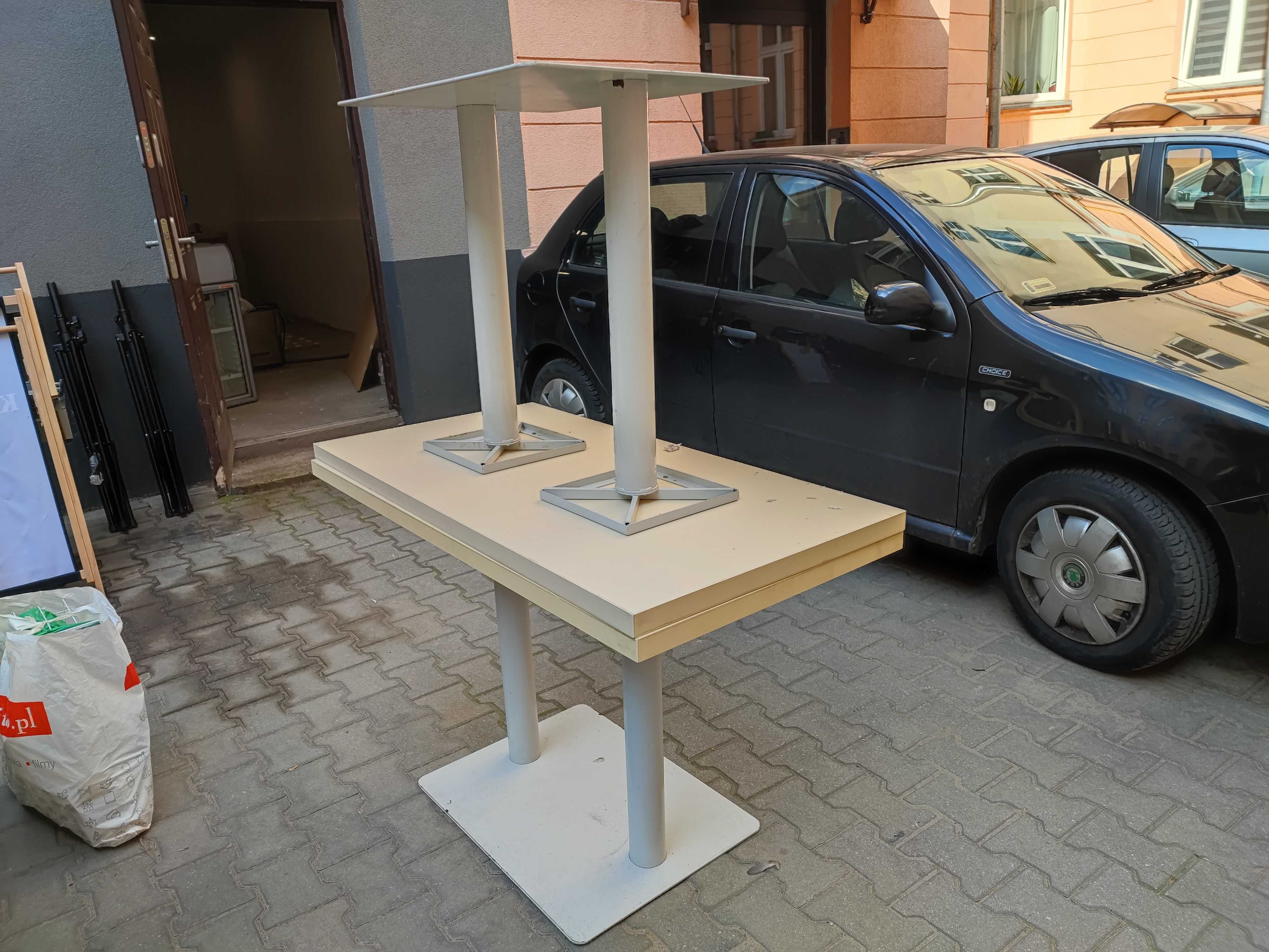 Duży stolik kawiarniany HORECA DUO kremowy