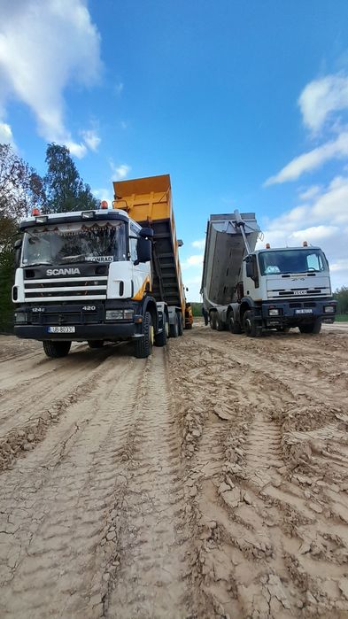 Piasek zasypowy,podsypkowy,siany,ziemia,kruszywo,beton,Transport