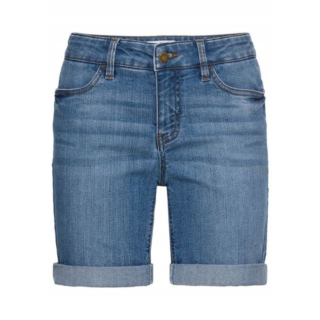 bonprix jeansowe krótkie spodenki damskie bermudy ze stretchem 38-40