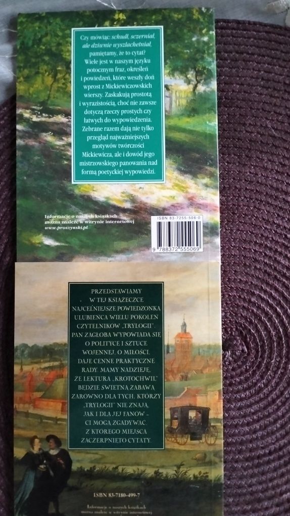 Krotochwile i maksymy Zagłoby + Myśli, zdania i uwagi A. Mickiewicz