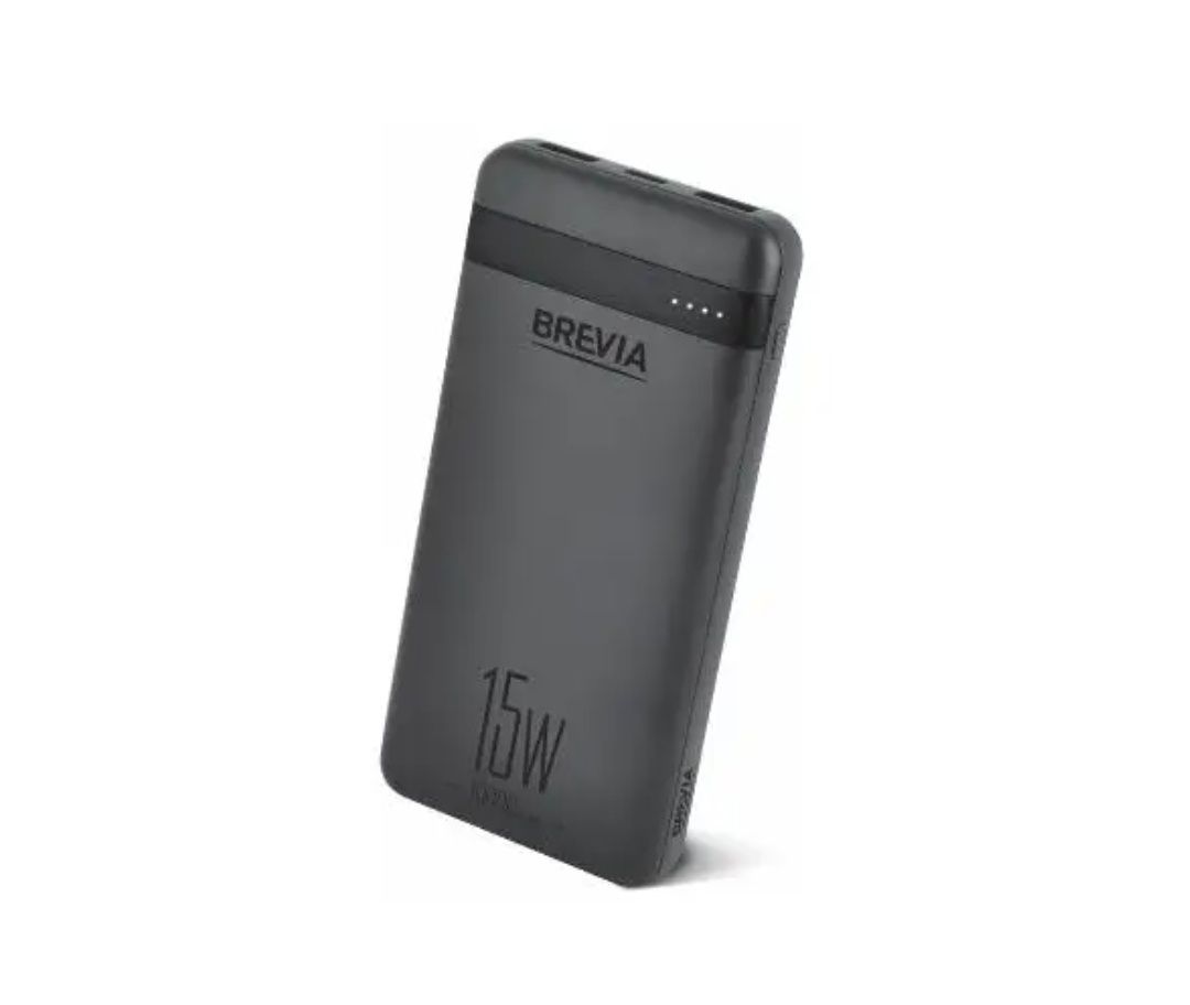 Повербанк BREVIA універсальна мобільна батарея 10000mAh 15W Чорний