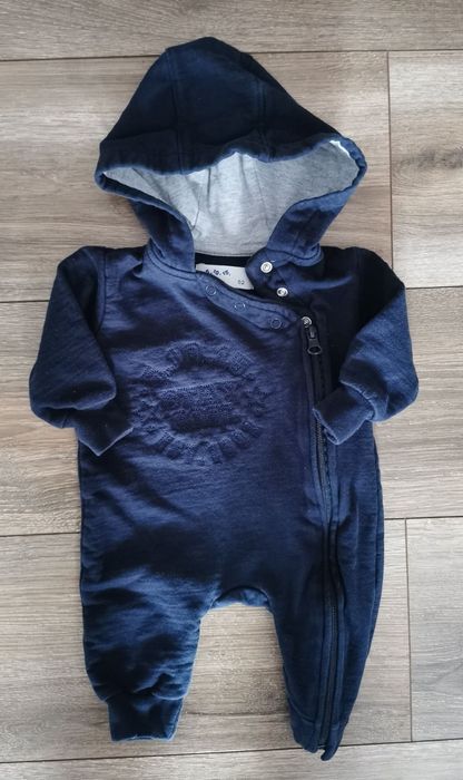 Kombinezon dresowy pajac wiosenny jesienny romper 5.10.15 granatowy 62