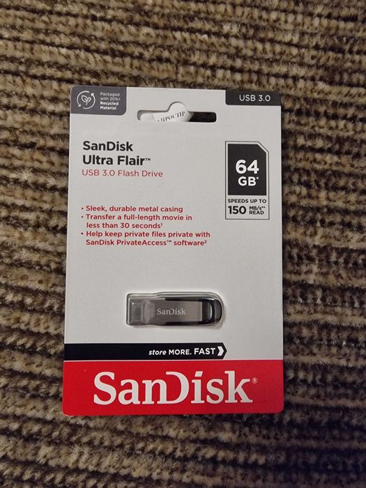 Швидкісний флеш-накопичувач(флешка) Sandisk Flair USB 3.0 64GB 150MB/s