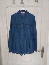 Granatowa jeansowa dżinsowa koszula na guziki Reserved 38 M 40 L
