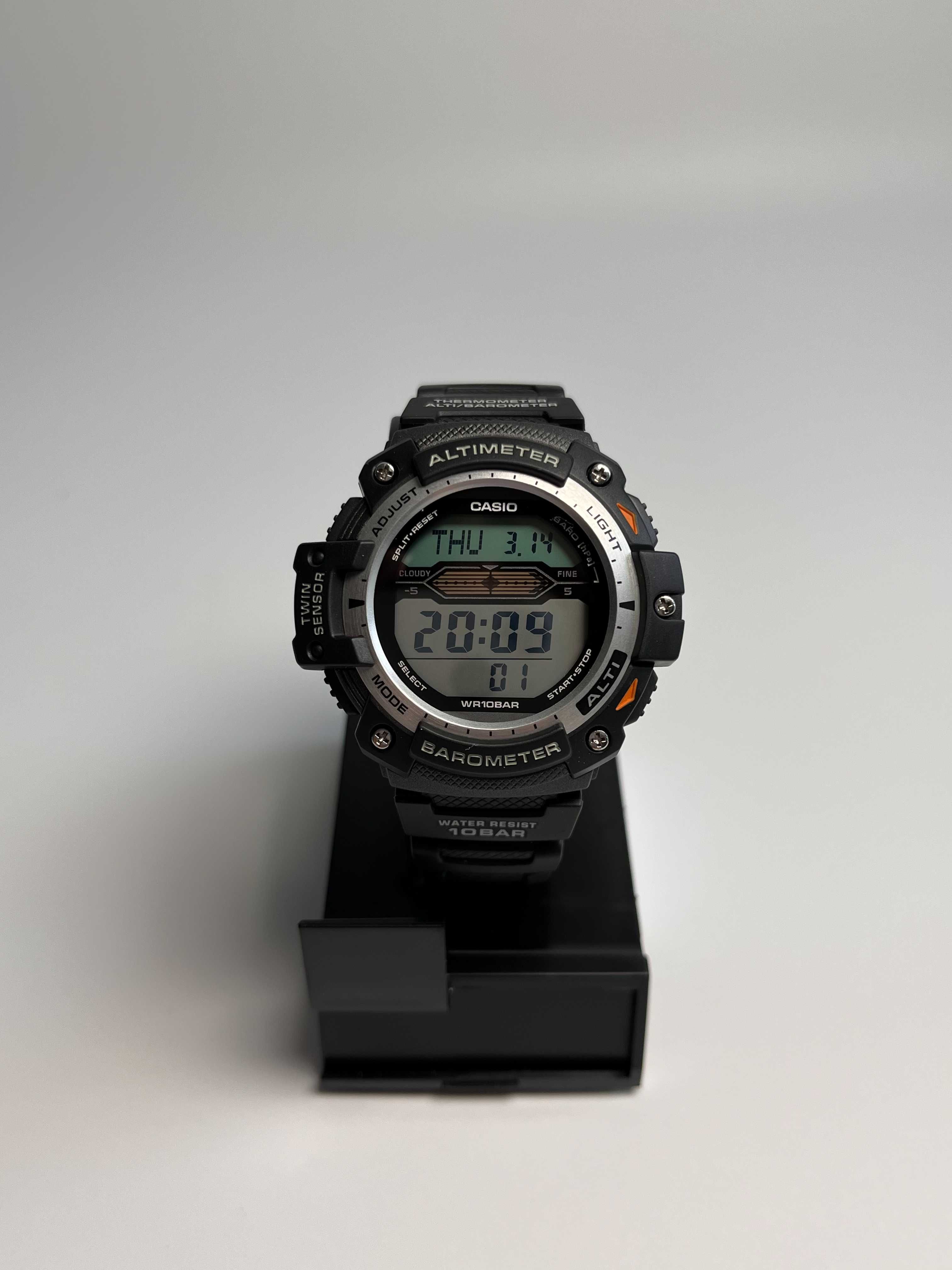 спортивний годинник Casio SGW-300H-1, касіо барометр, касио Ø50мм