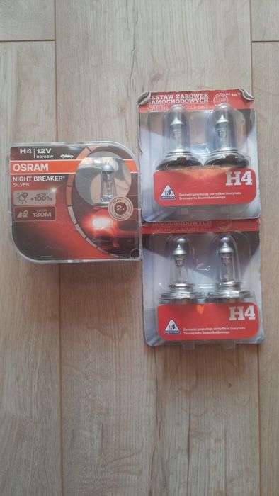 Żarówki H4 Osram + 2 komplety dodatkowo