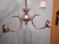 Stara wiszaca lampa art deco niklowana