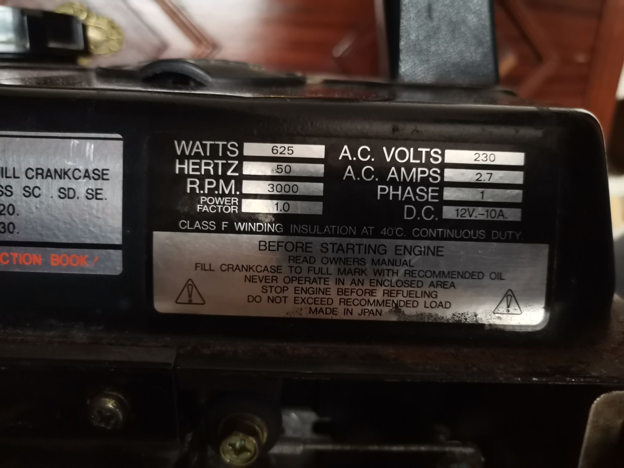 Gerador gasolina. 220v 12v 10wp