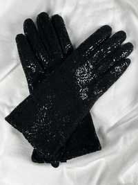 Damskie czarne skórzane rękawiczki Monnari rozmiar M