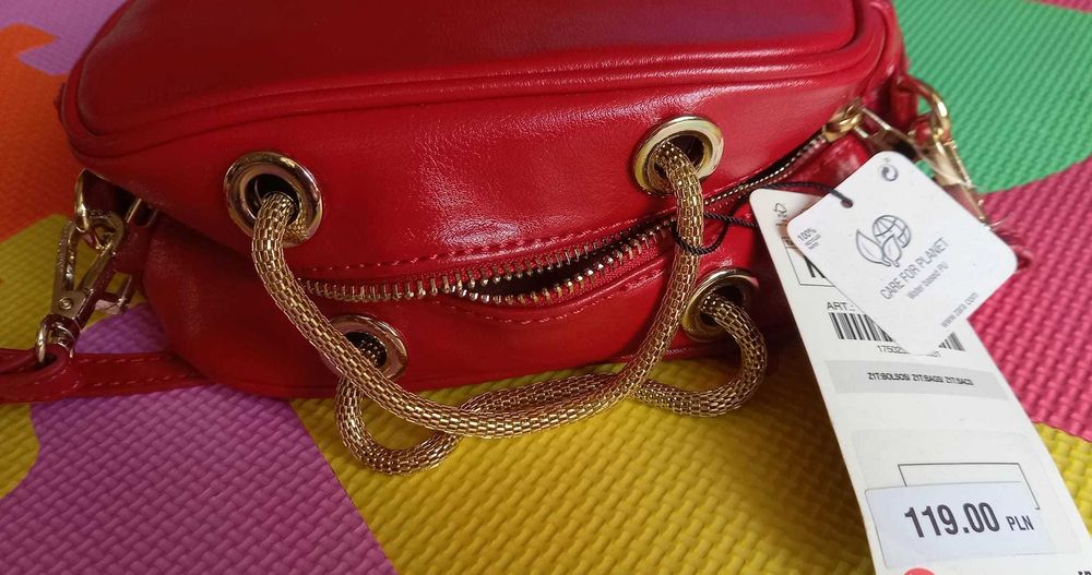 ZARA Torebka do ręki i na ramię czerwona