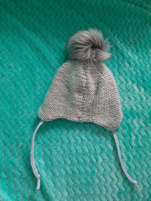 Pilotka / czapka z wełny merino rozm. 62