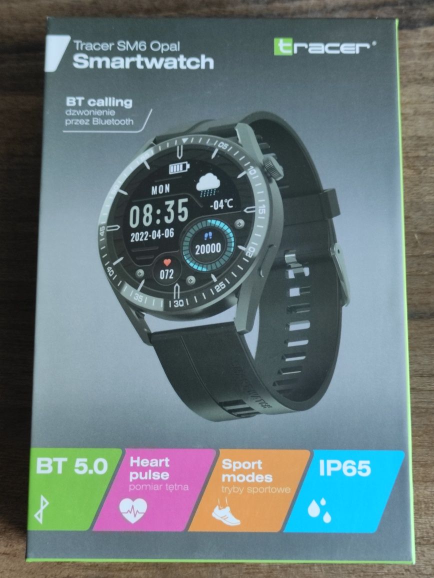 Nowy SmartWatch Tracer SM6 Opal Inteligętny zegarek