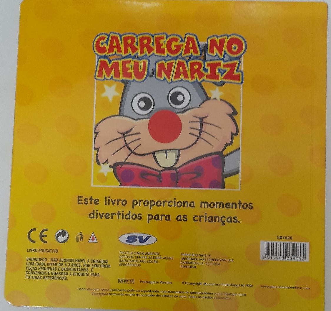 Livro Carrega no meu nariz - Bom estado
