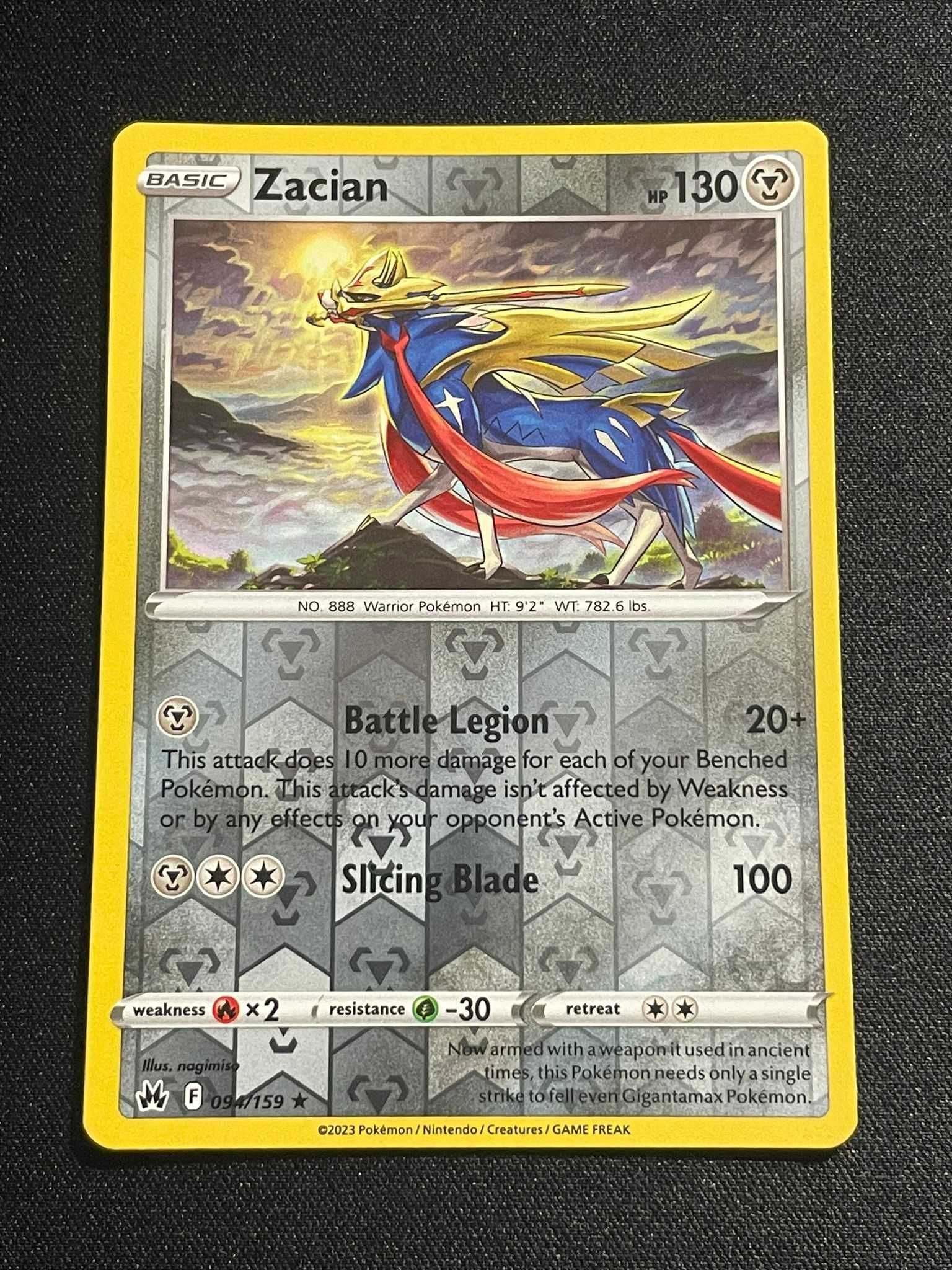 Carta Pokémon Zacian 94/159 Crown Zenith