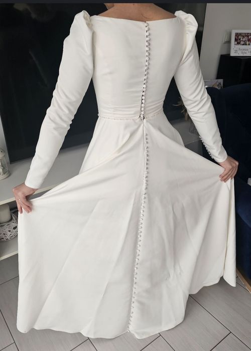 Suknia ślubna - piękna, błyszcząca, rozmiar S