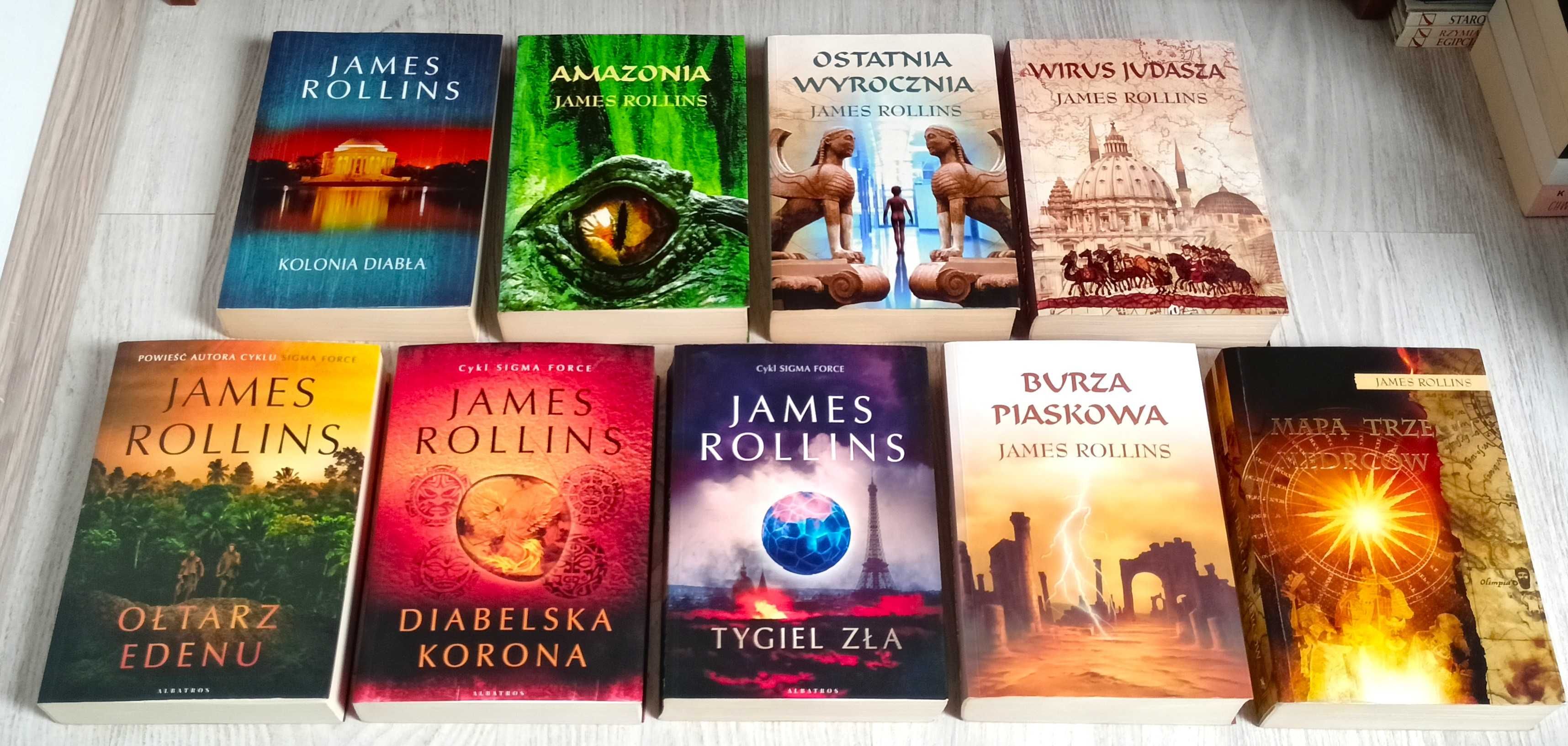 James Rollins Diabelska korona Ołtarz Edenu Wirus Judasza Mapa Trzech