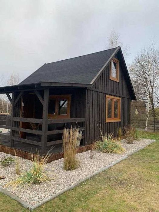 Drewniany domek 7 X 5 z poddaszem użytkowym - NOWY