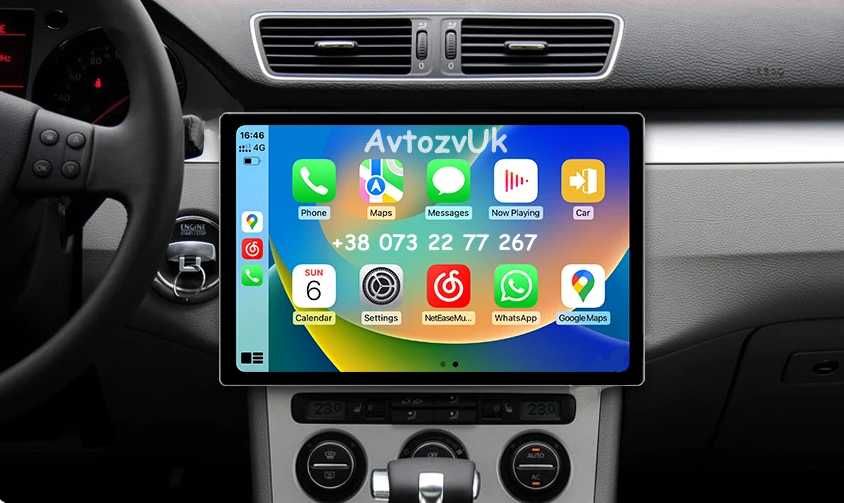 Android 14 PASSAT Volkswagen VW CC B6 B7 Tesla GPS CarPlay Магнитола