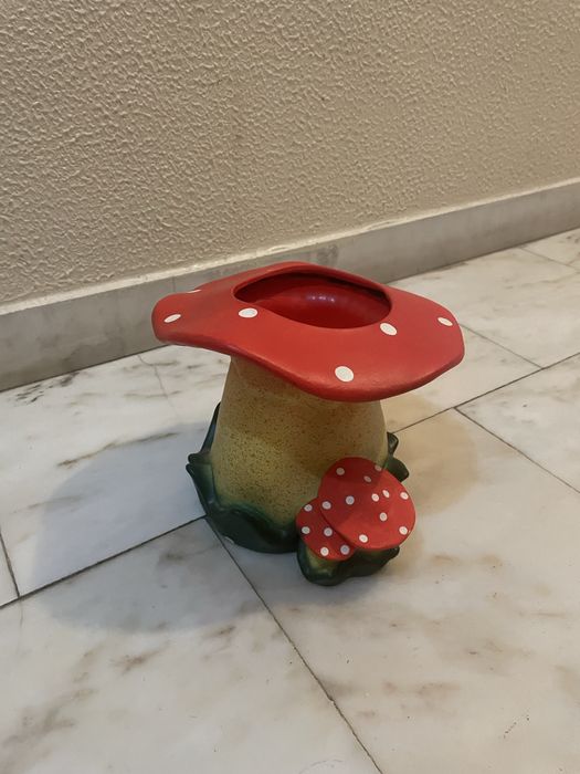 Vaso decorativo cogumelos