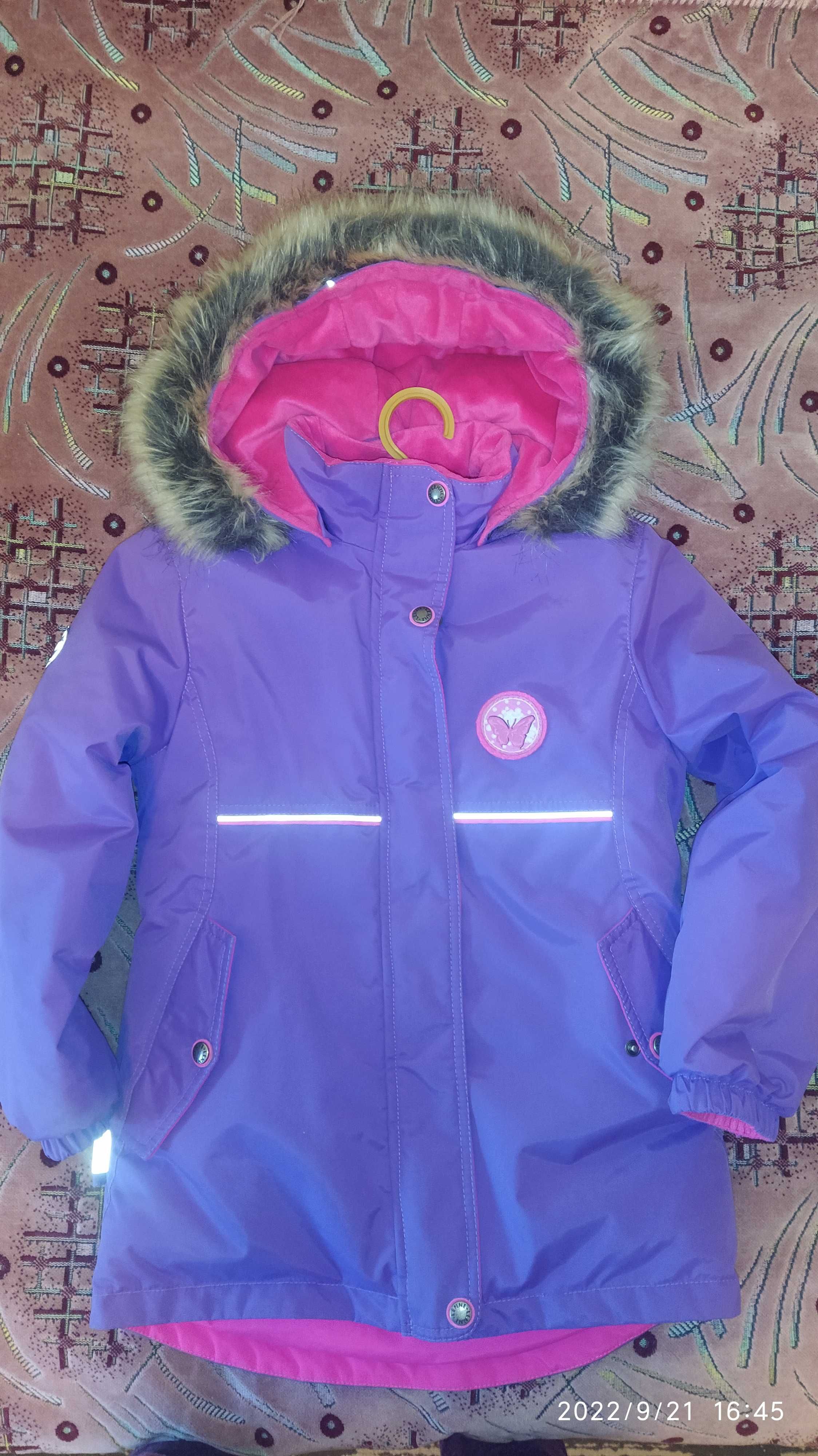 Детская зимняя куртка LENNE для девочки 128 р.