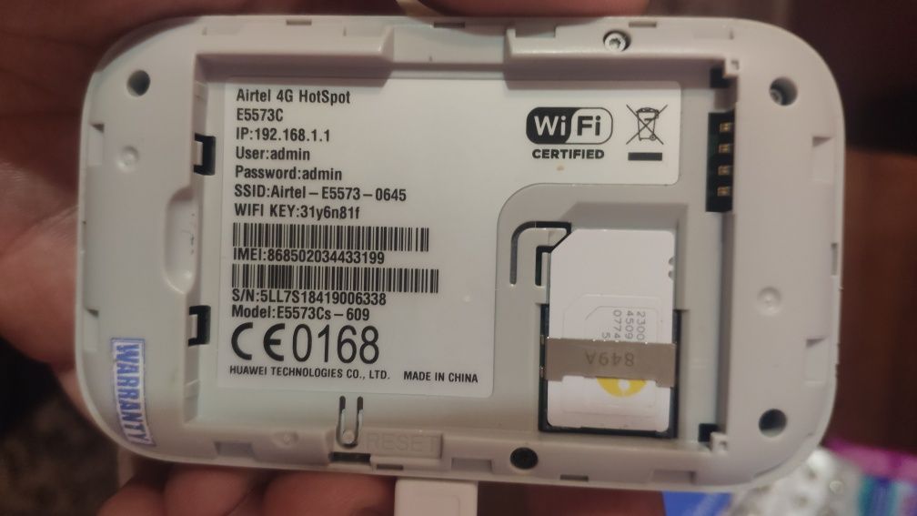 Huawei Airtel Hotspot 4G E5573C – мобільний 4G WiFi роутер - модем