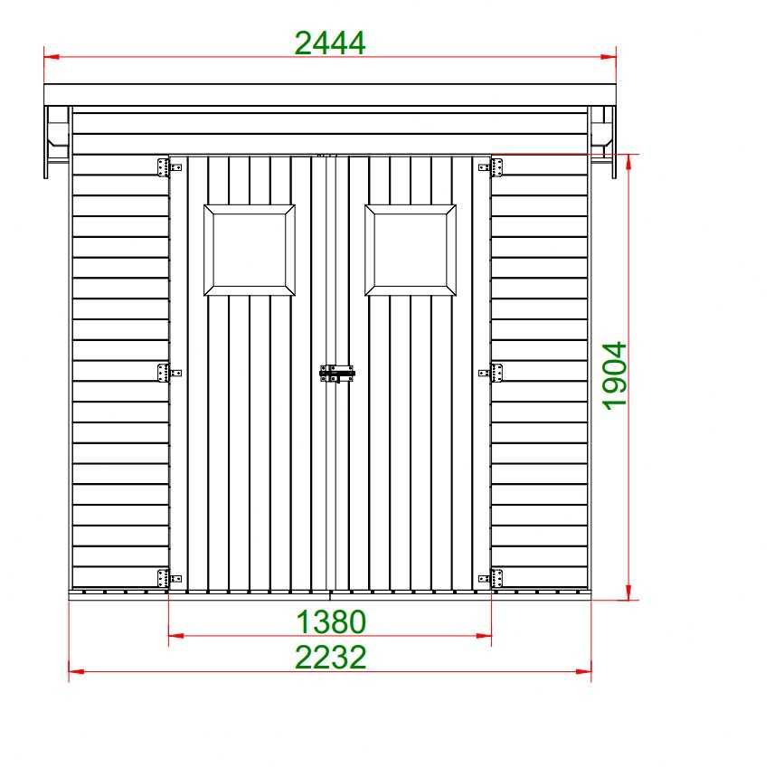 OD RĘKI domek panelowy narzędziowy świerk 2,2x1,9 2x2 płaski dach