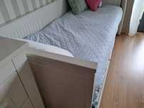 Cama indiv/dupla c/2 gav, branco, 80x200 cm