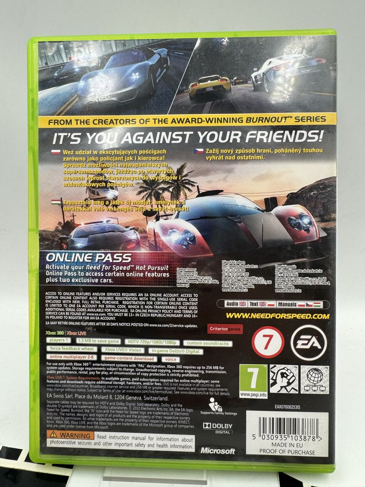 Need For Speed Hot Pursuit Xbox 360 Gwarancja
